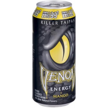 Газированный напиток б/а тонизирующий VENOM Killer Taipan Mango 0,473x24 бан.