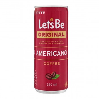Кофейный напиток Lotte let's be AMERICANO (Лотте Американо) 0,24 л x 30 ж/б