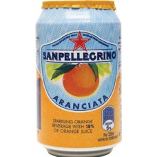 Напиток б/алк Сан Пеллегрино Апельсин газ сокосодержащий 0,33 x 24 ж/б /Sanpellegrino Aranciata 
