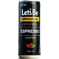 Кофейный напиток Lotte let's be ESPRESSO (Лотте Эспрессо) 0,24 л x 30 ж/б