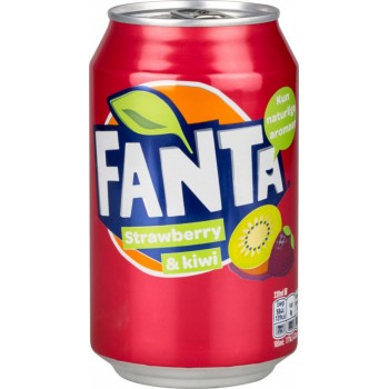 Напиток Fanta Strawberry & Kiwi (Фанта Клубника Киви) 0,33 л х 24 ж/б 