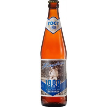 Пиво Таркос Жигулевское 1980 светлое нефильтрованное пастеризованное 0,5 x 20 ст.бут. алк. 4,5%