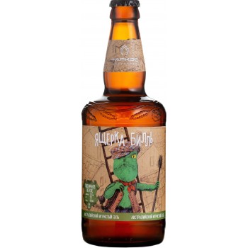 Пиво Таркос Ящерка Билль светлое нефильтрованное 0,5 л. x 12 ст.бут. 