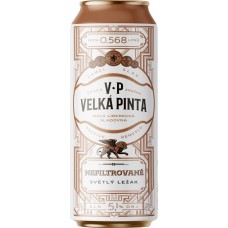 Пиво VELKA PINTA NEFILTROVANE (ВЕЛКА ПИНТА НЕФИЛЬТРОВАННОЕ)  алк 5,1% 0,568 x 24, Чехия