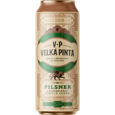 Пиво VELKA PINTA PILSNER (ВЕЛКА ПИНТА  ПИЛСНЕР) алк. 5,0 % 0,568 x 24, Чехия