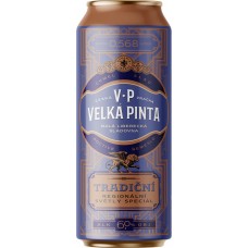 Пиво VELKA PINTA TRADICNI  (ВЕЛКА ПИНТА ТРАДИЦИОННОЕ) алк. 6,0 % 0,568 x 24, Чехия