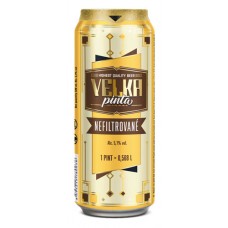Пиво VELKA PINTA NEFILTROVANE (ВЕЛКА ПИНТА НЕФИЛЬТРОВАННОЕ)  алк 5,1% 0,568 x 24, Чехия