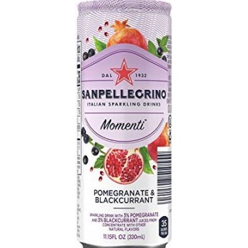 Напиток Sanpellegrino Momenti Pomegranate & Blackcurrant (Сан Пеллегрино Моменти Гранат и Черная Смородина) газированный сокосодержащий 0.33л ж/б