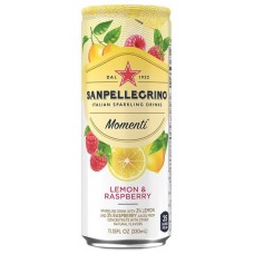 Напиток Sanpellegrino Momenti Lemon & Raspberry (Сан Пеллегрино Лимон и Малина) газированный сокосодержащий 0.33л ж/б